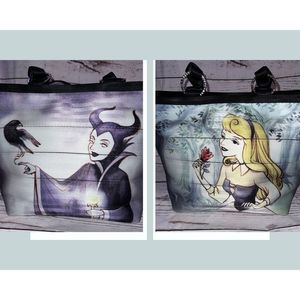 DISNEY Harveys Good VS Evil Aurora Sleeping Beauty Maleficent Seatbelt Tote Bag